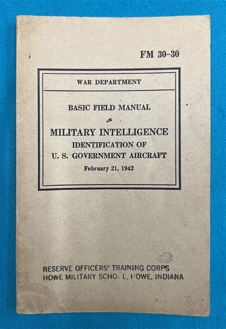 FM30-30 Military Intelligence Identification of US Government Aircraft ...